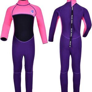 REALON Kid's 3mm Neoprene Wetsuit Size XS In Pink Fullsuit